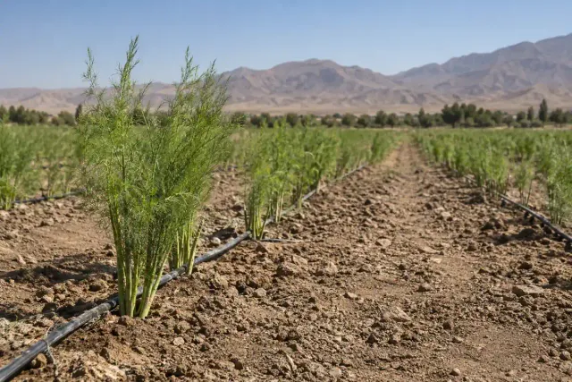 کشت گیاهان کم‌آب‌بر جایگزین بخشی از اراضی کم‌آب ورامین شد